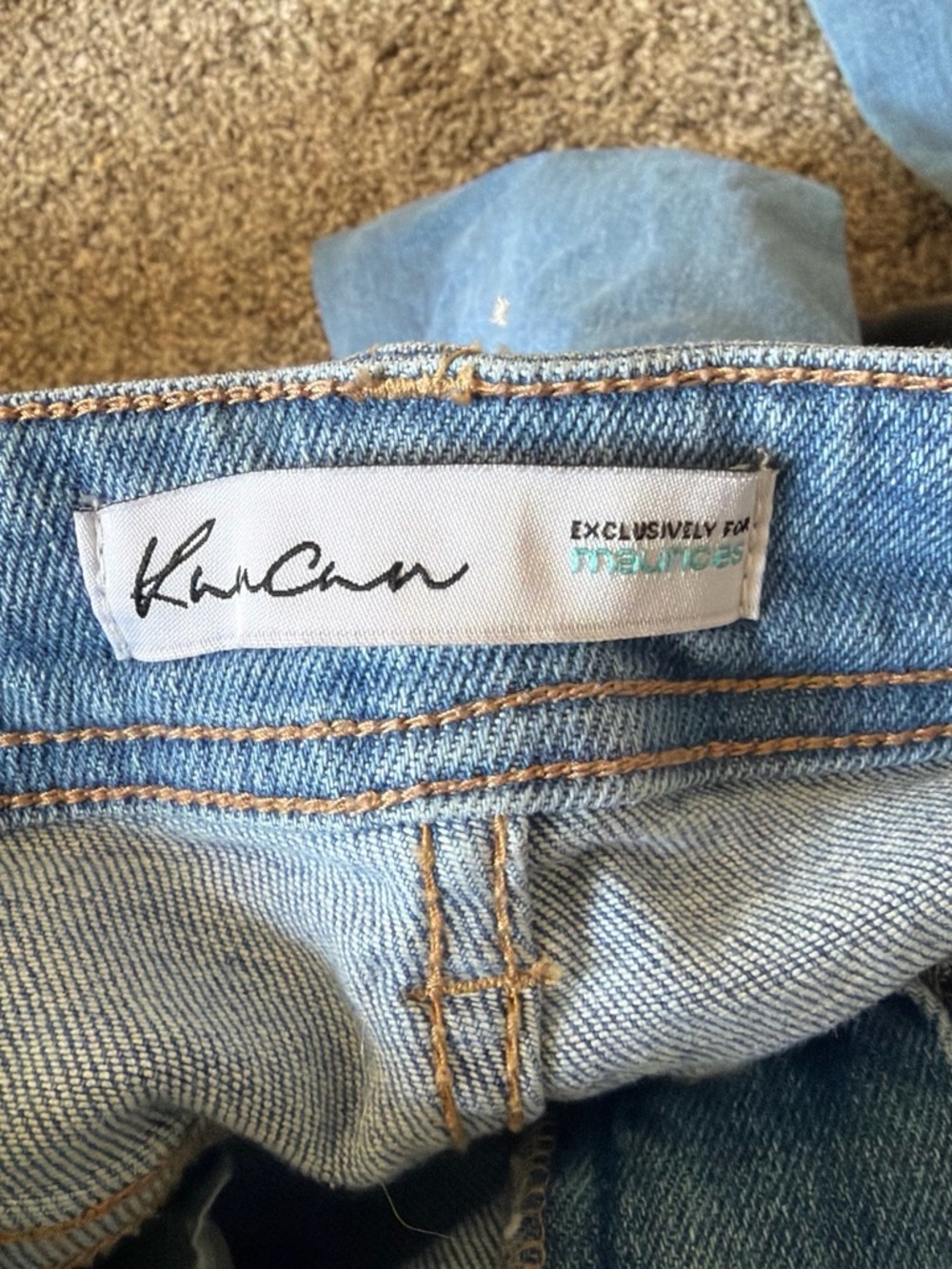 Maurices Light Blue Flared Jeans with Frayed Hem - Picture 4 of 5